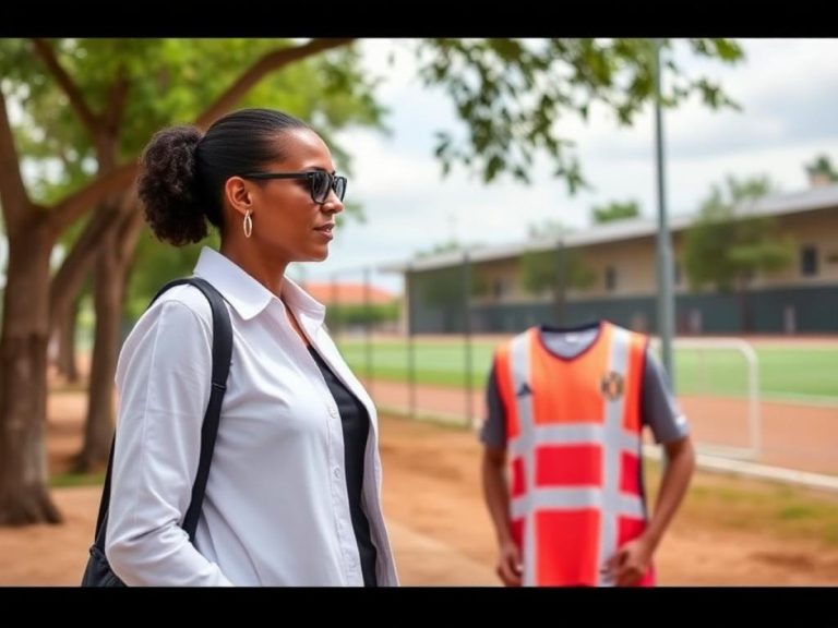 Mamá de Kylian Mbappé visita Ancón para supervisar construcción de colegio y cancha de fútbol