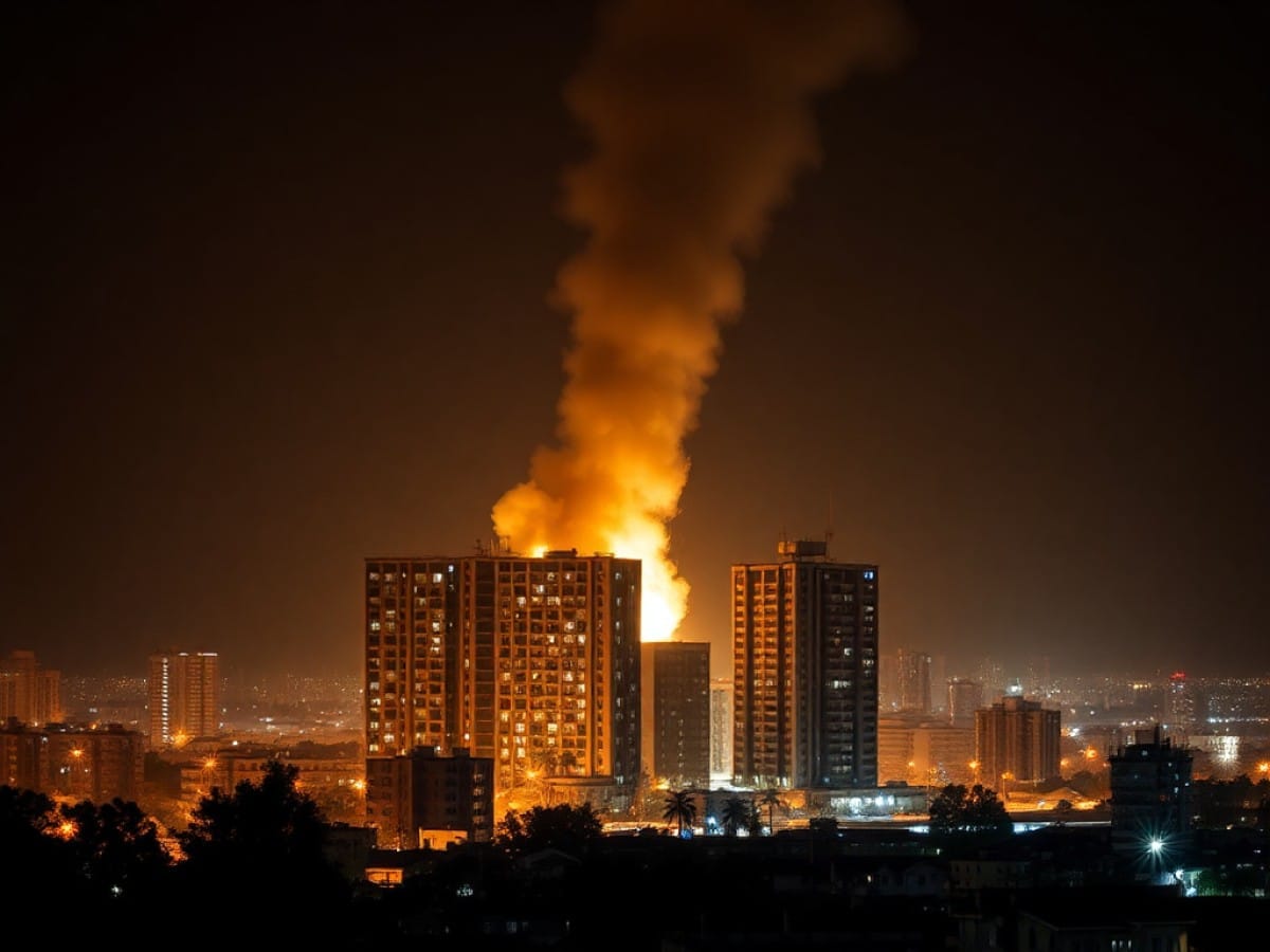 Un misil de racimo iraní impacta en un edificio a 4 kilómetros del aeropuerto de Tel Aviv