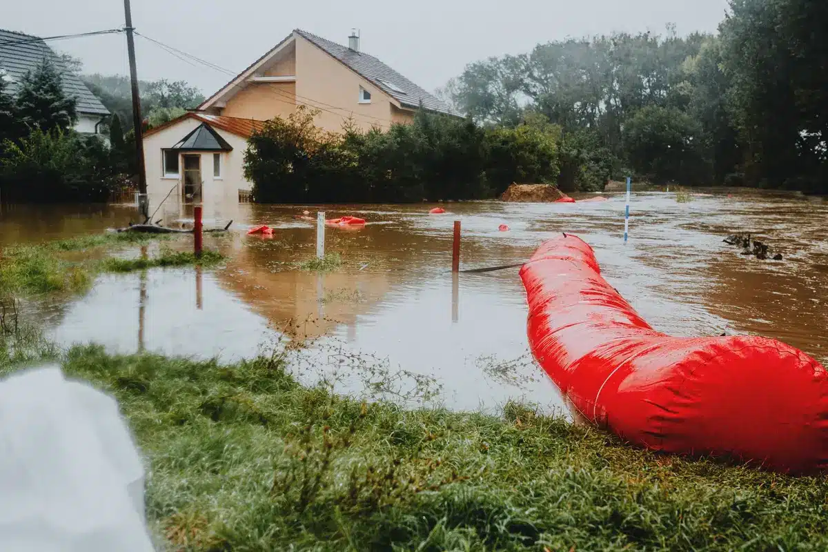 Equipo de emergencia coordinando respuesta ante desastres naturales
